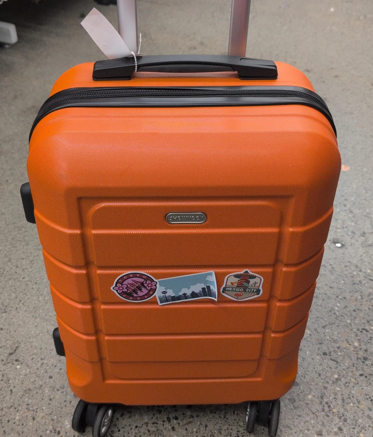 SHOWKOO Orange Hardside Spinner Suitcase