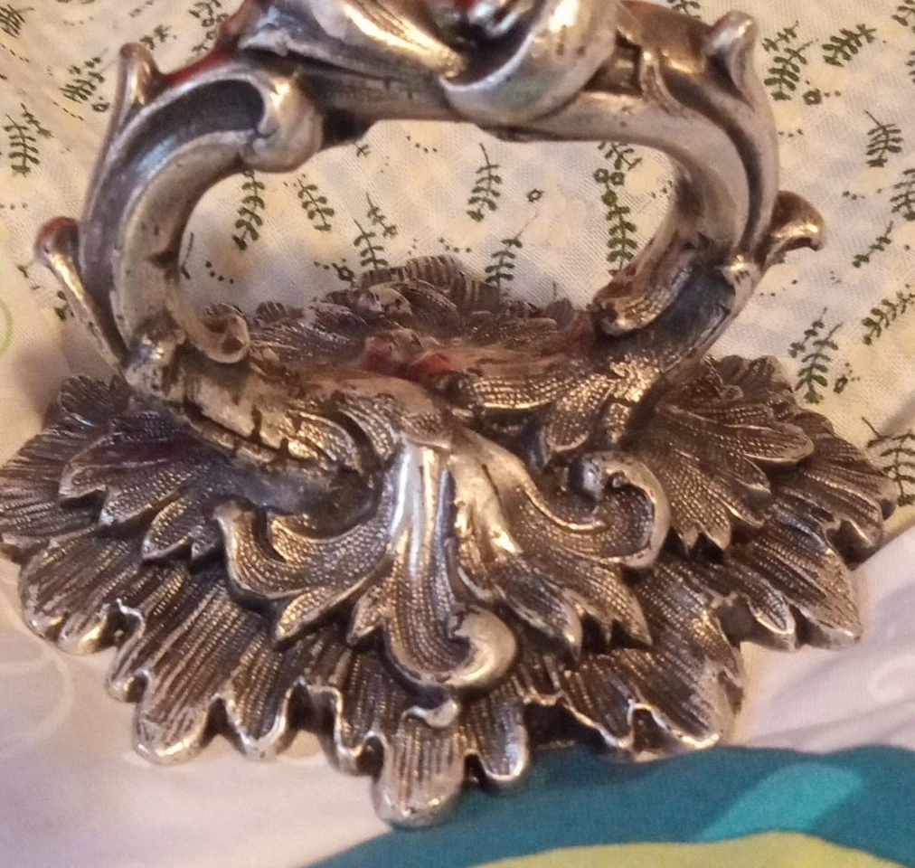 Ornate SilverPlate Victorian Era Handle from Serving Dish Dome