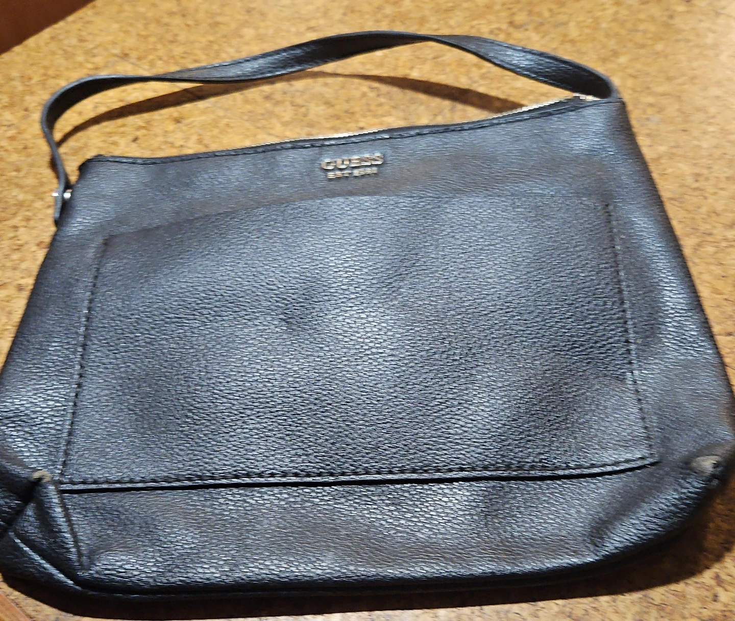 Guess Black Faux Leather Shoulder Bag