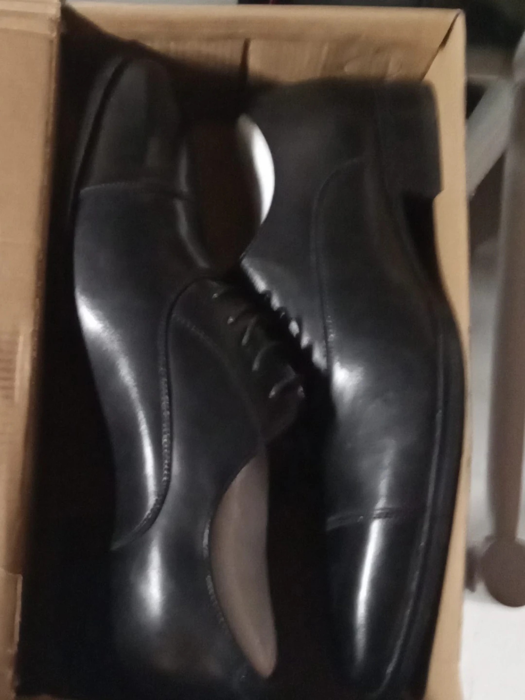 Men's Black Leather Dress Shoes