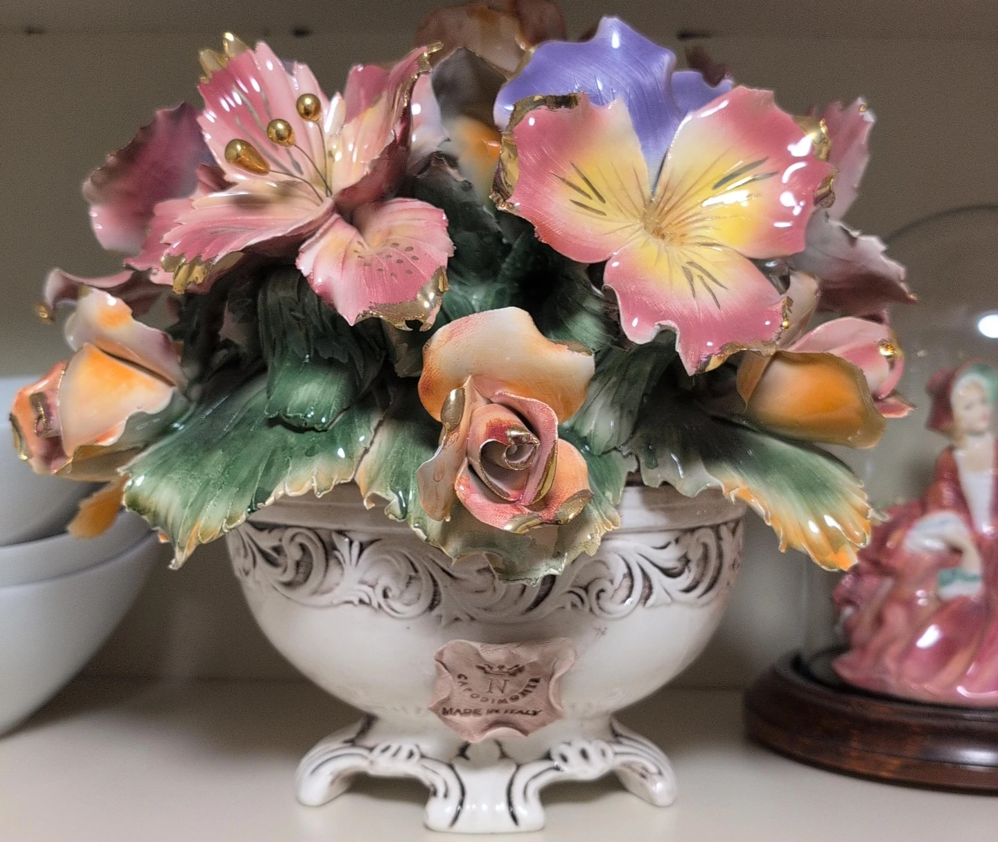 Capodimonte Porcelain Floral Arrangement