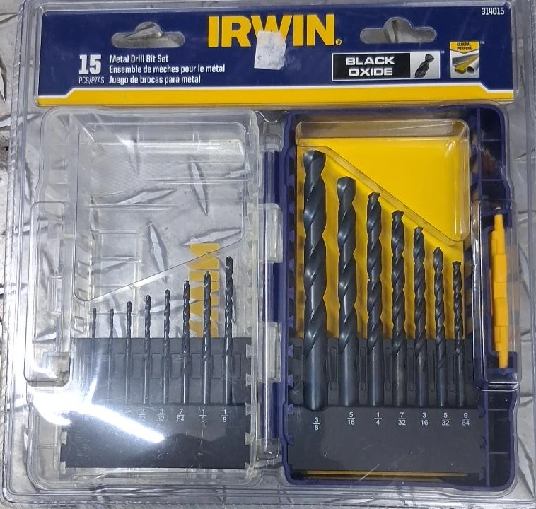 Irwin 15-Piece Black Oxide Metal Drill Bit Set