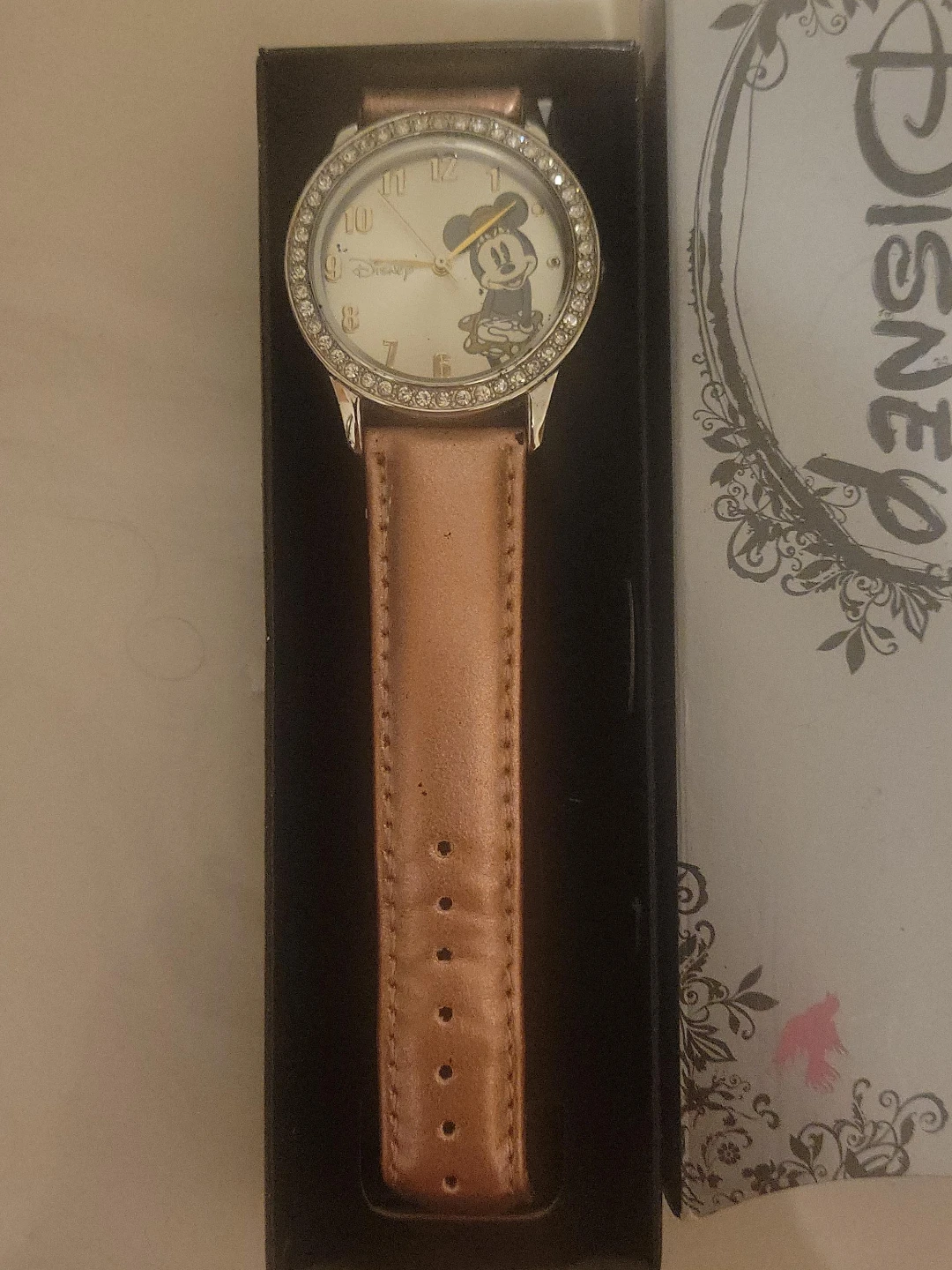 Disney Minnie Mouse Watch with Rhinestone Bezel