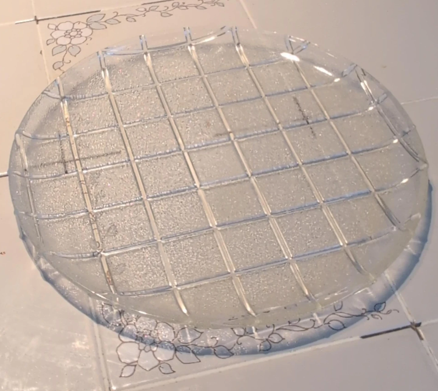 Textured Glass Serving Platter
