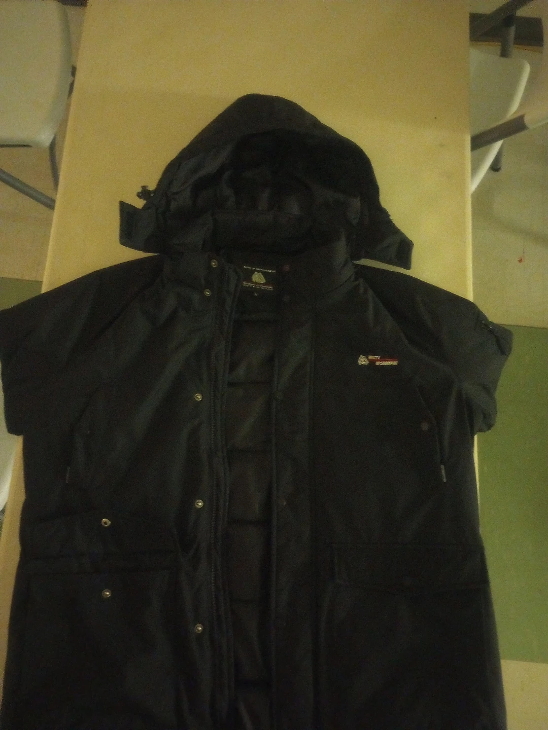 Black Hooded Winter Jacket