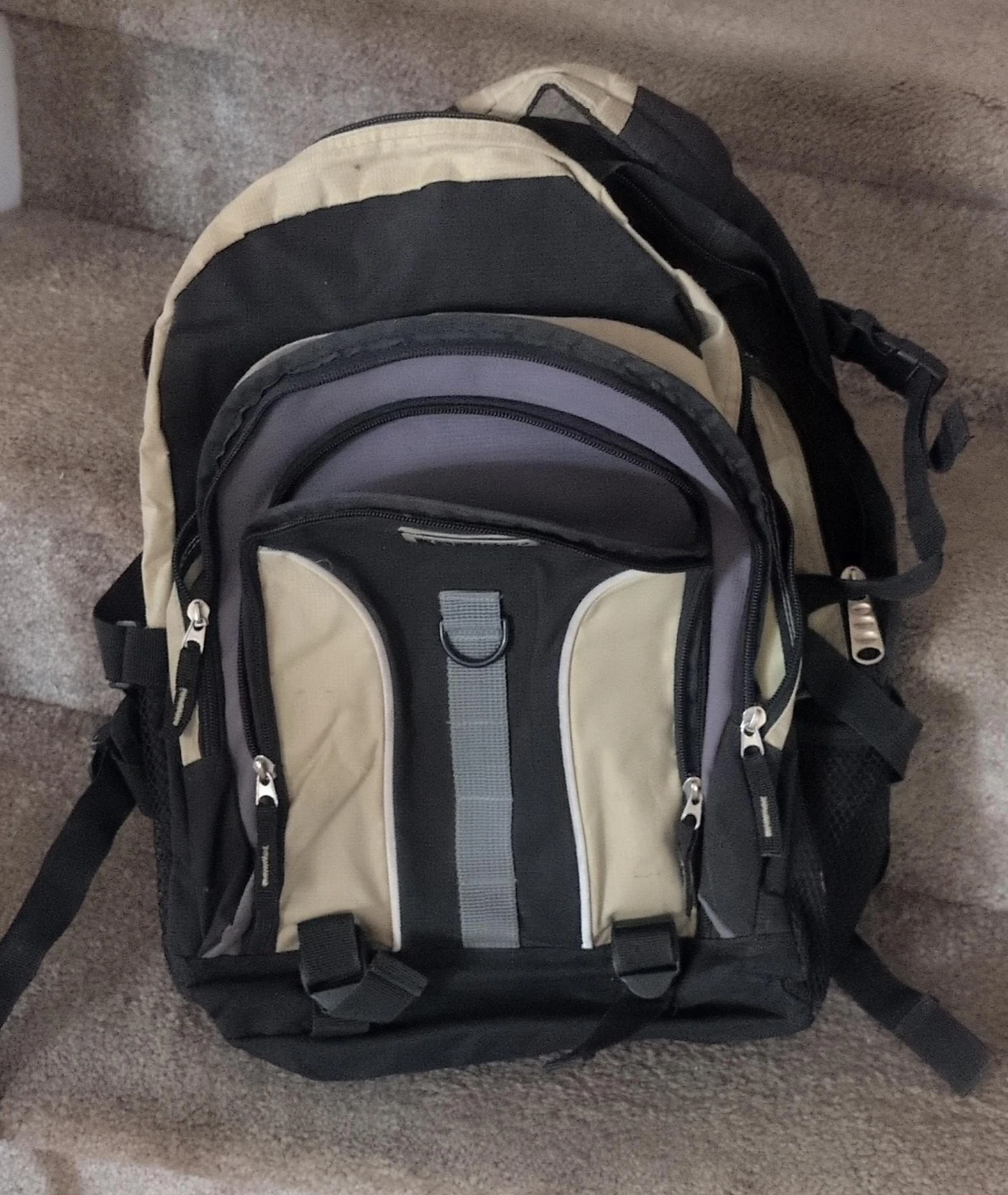 Backpack - Black, Tan, and Grey