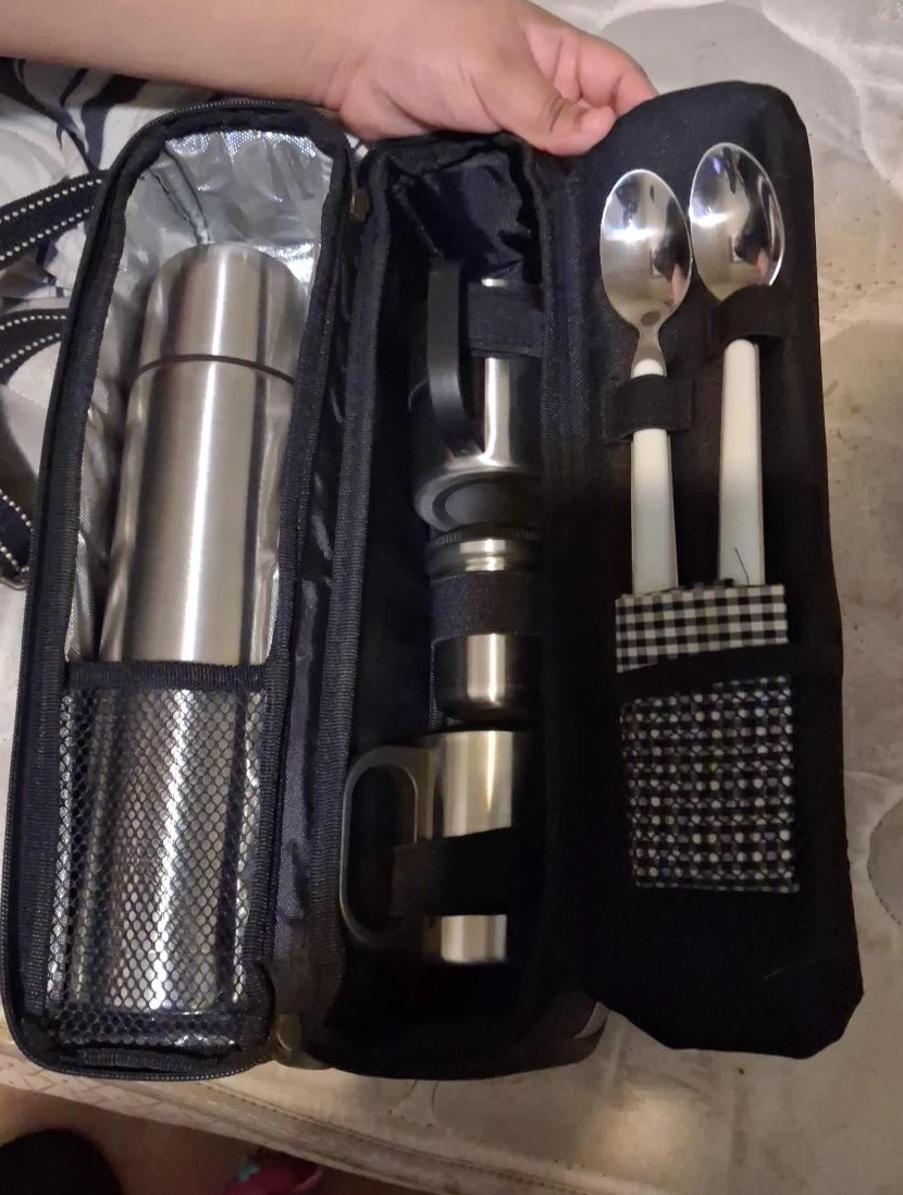 Stainless Steel Travel Picnic Set with Thermos