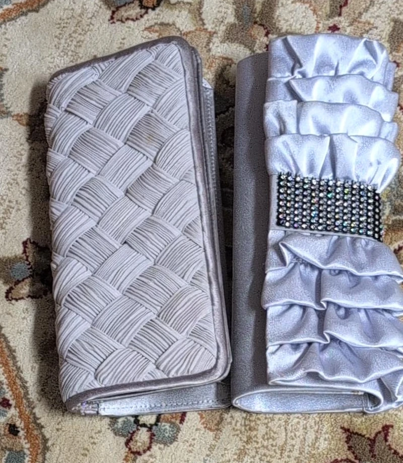 Women's Clutches - Silver