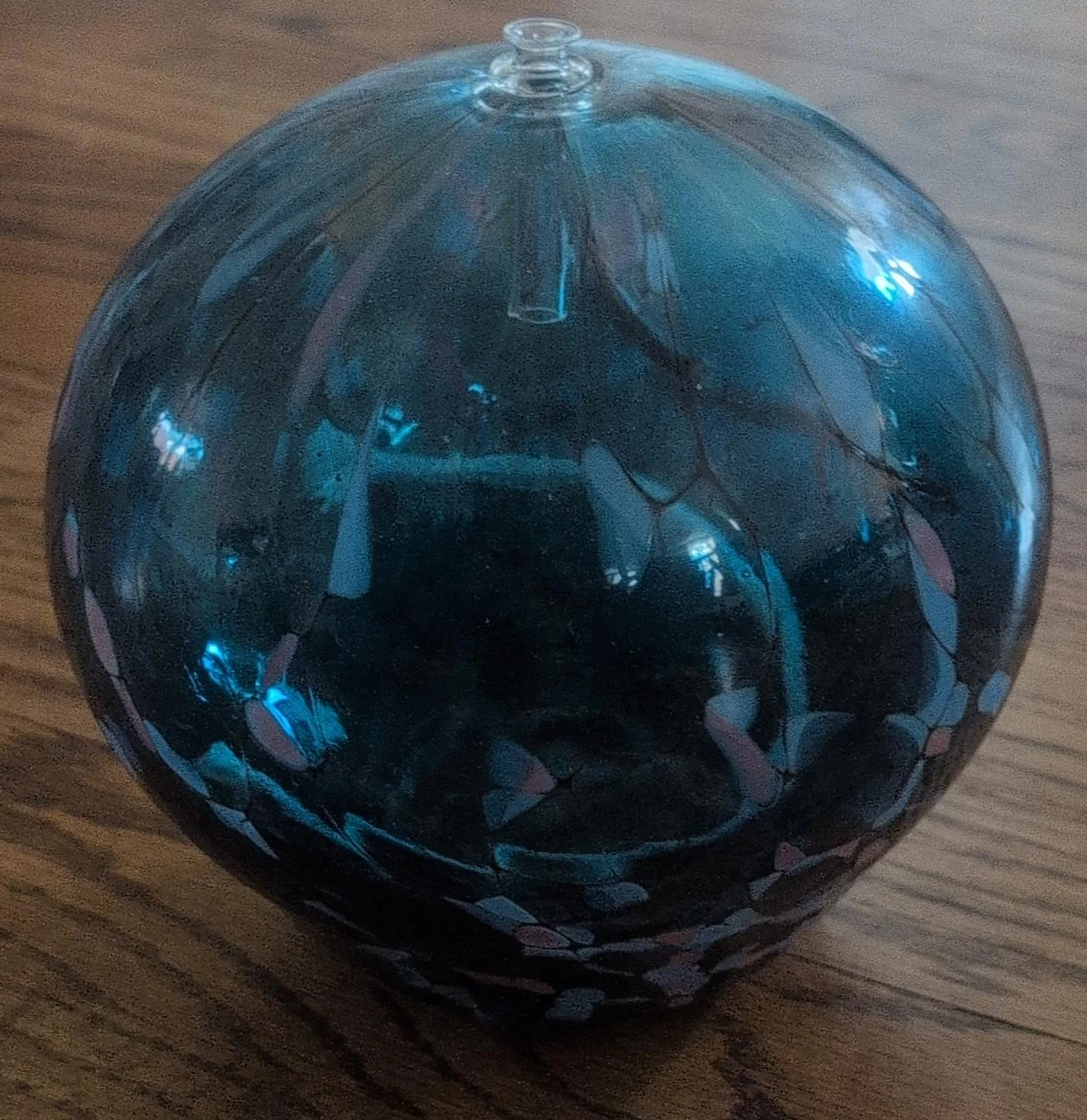 Blue Glass Orb Vase