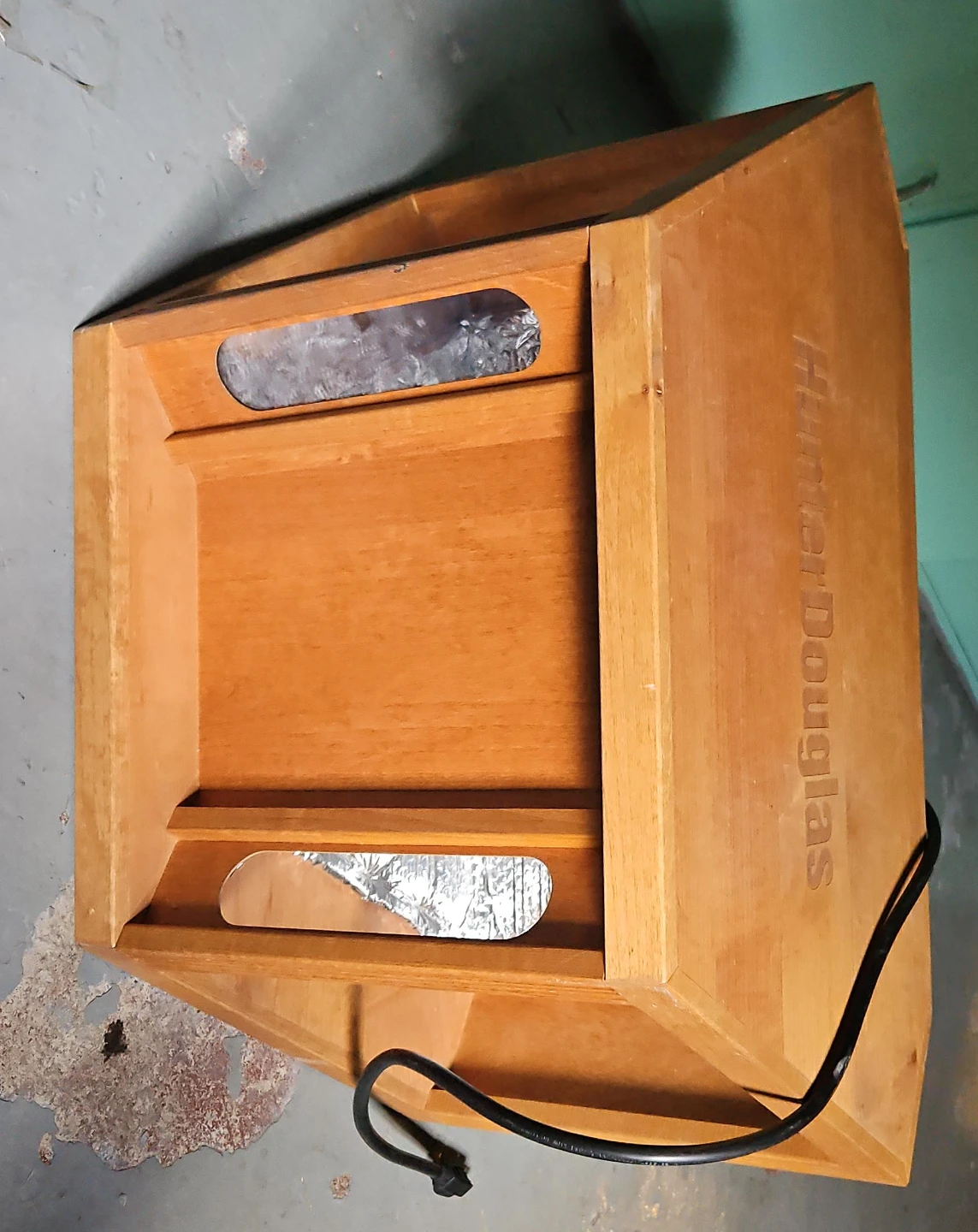 Hunter Douglas Wooden Lamp Fixture with Reflector