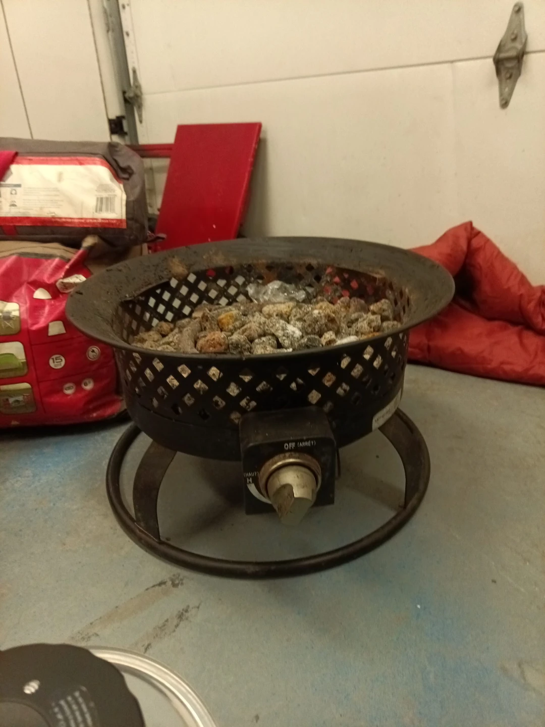 Portable Propane fire pit.
