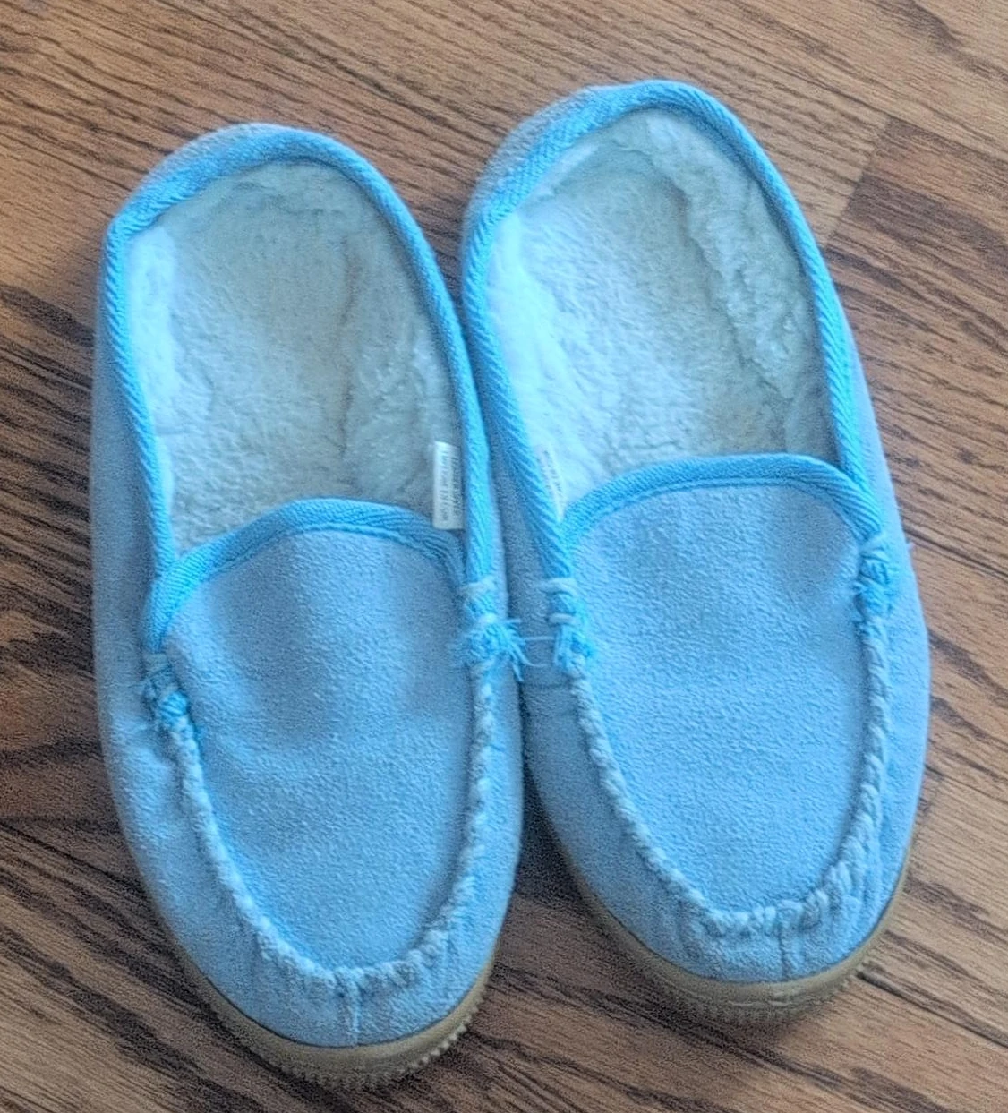 Blue Fleece Lined Slippers