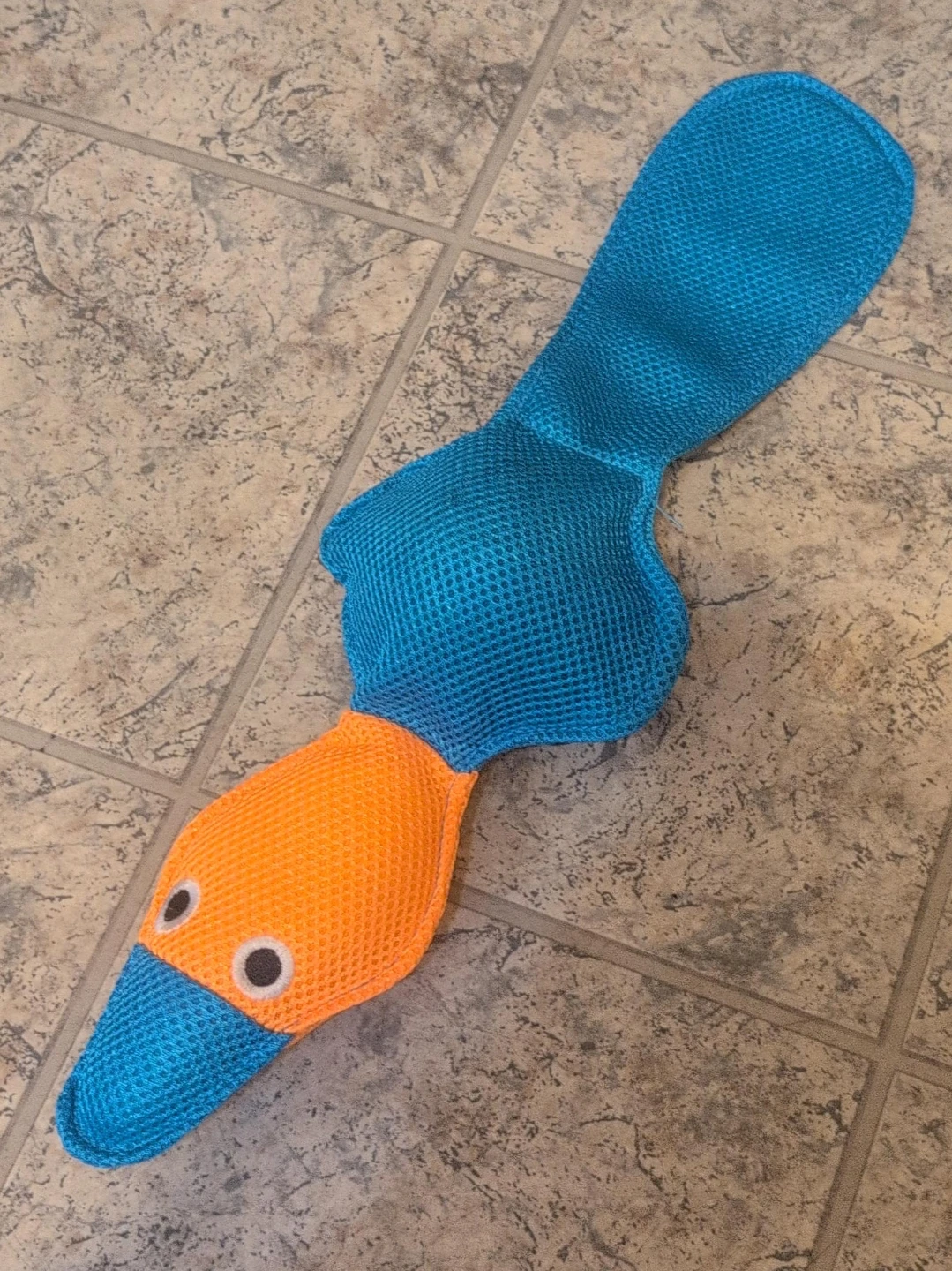 Blue and Orange Platypus Dog Toy