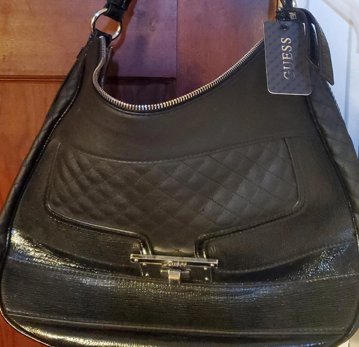 Guess Black Hobo Handbag