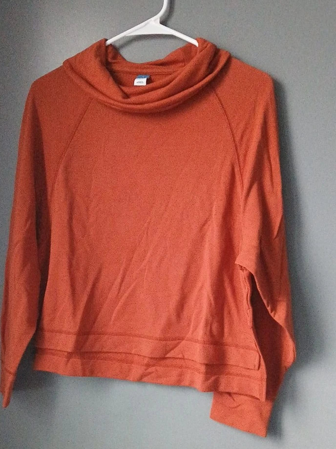 Old Navy Orange Cowl Neck Sweatshirt XS