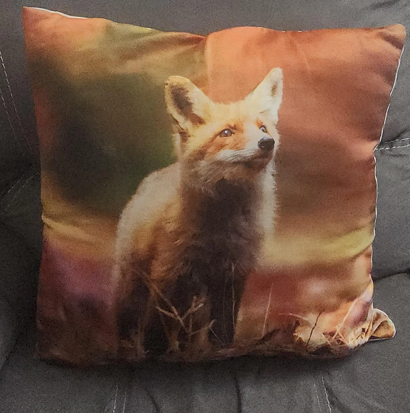 Fox Print Decorative Pillow