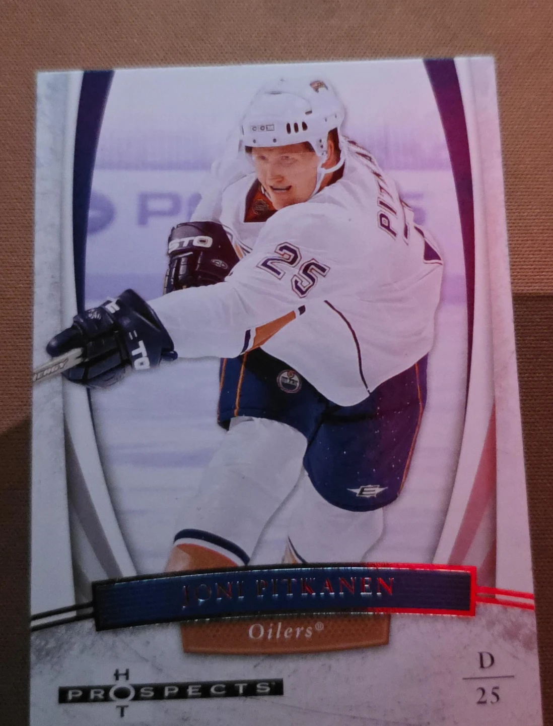 Joni Pitkanen Oilers Hockey Card
