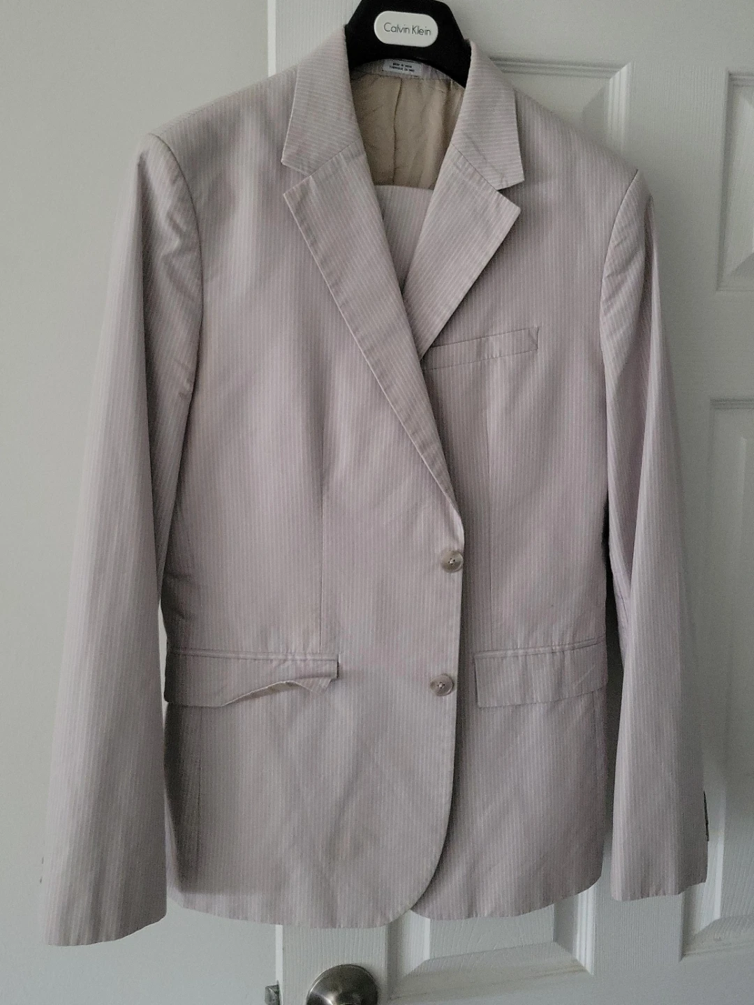 Calvin Klein Pinstripe Suit Jacket