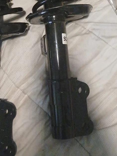 Set of 2 Black Coil Spring Struts