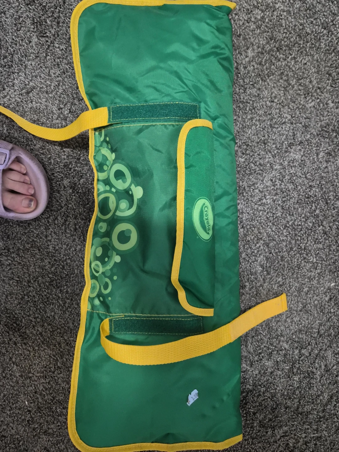 Crayola Green and Yellow Art Smock/Carrying Case