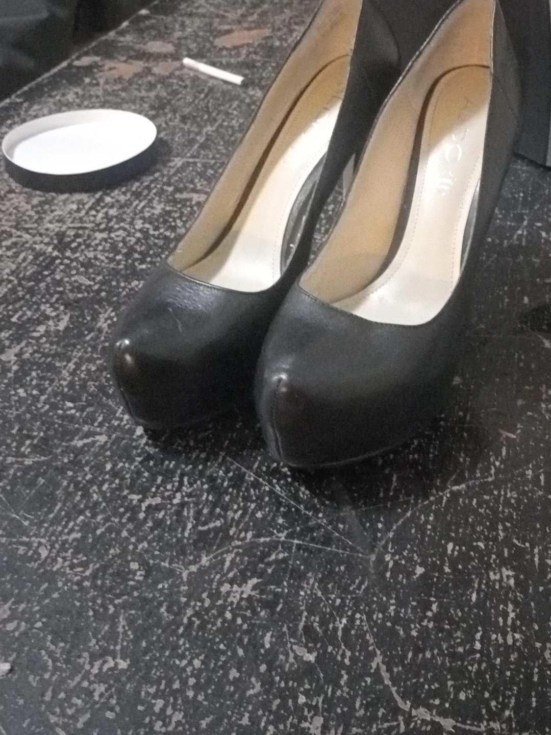 ALDO Black Leather High Heel Pumps