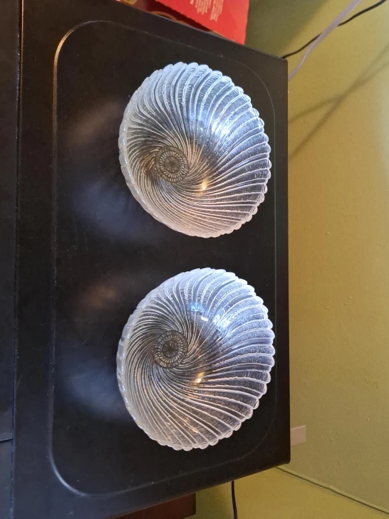 Set of 2 Swirl Glass Bowls