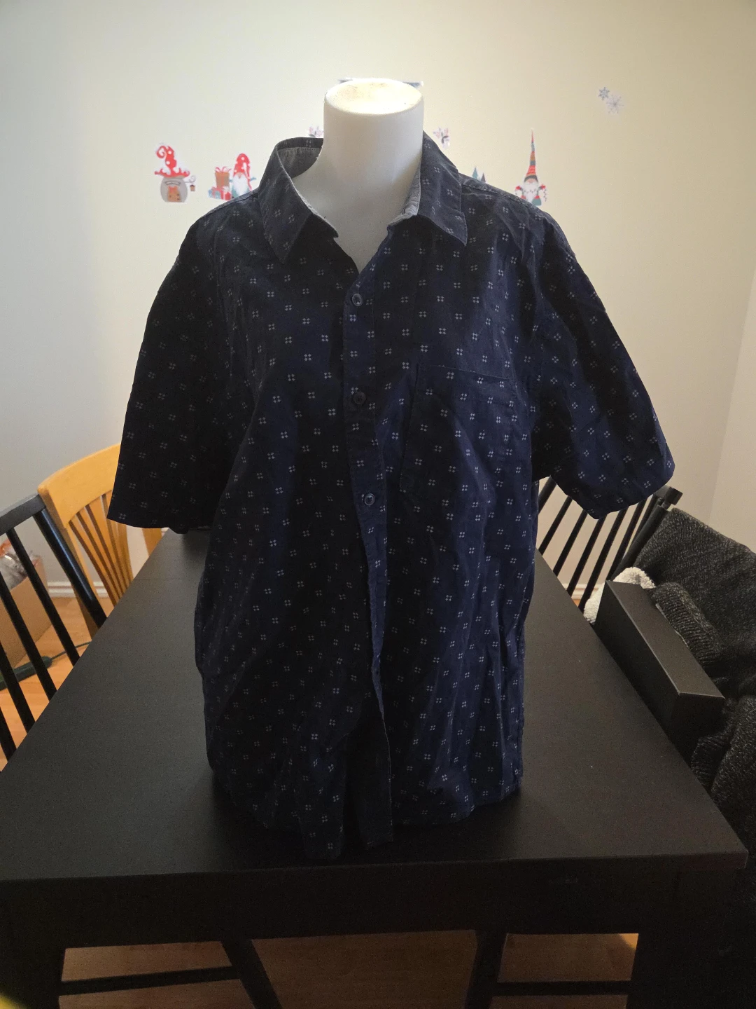 Denver Hayes Untucked Men's Short Sleeve Shirt Size L
