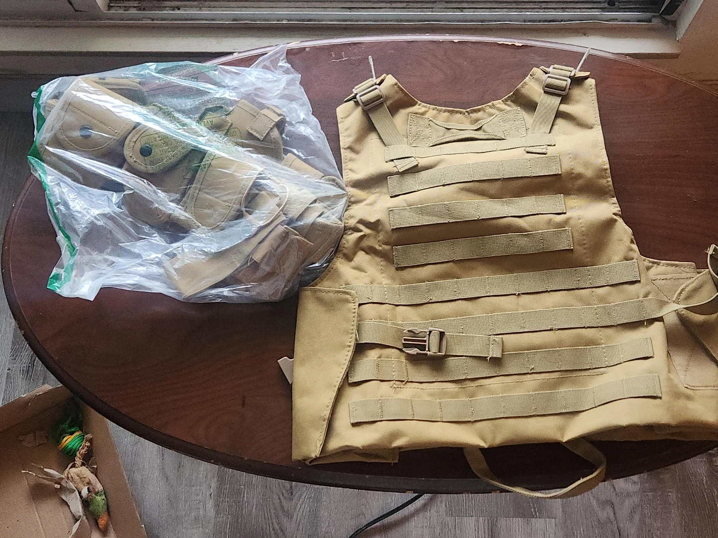 Tan Tactical Vest with Pouches