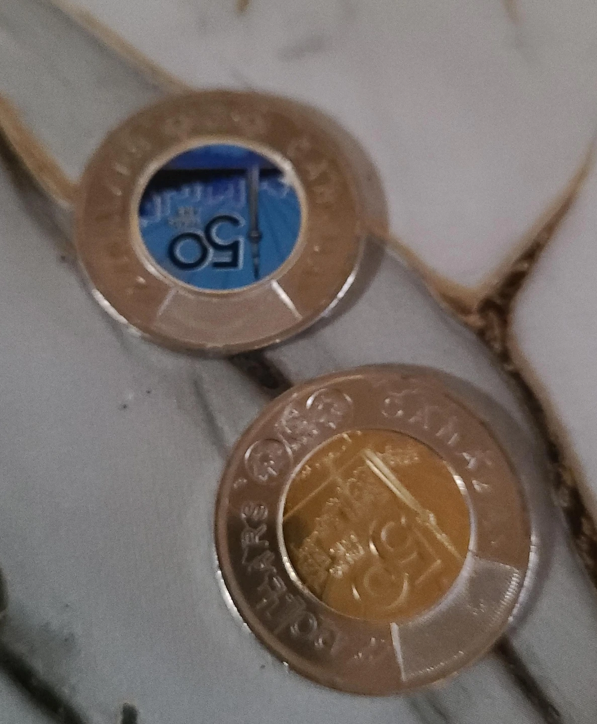 Two 50th anniversary  of aToonie Coins