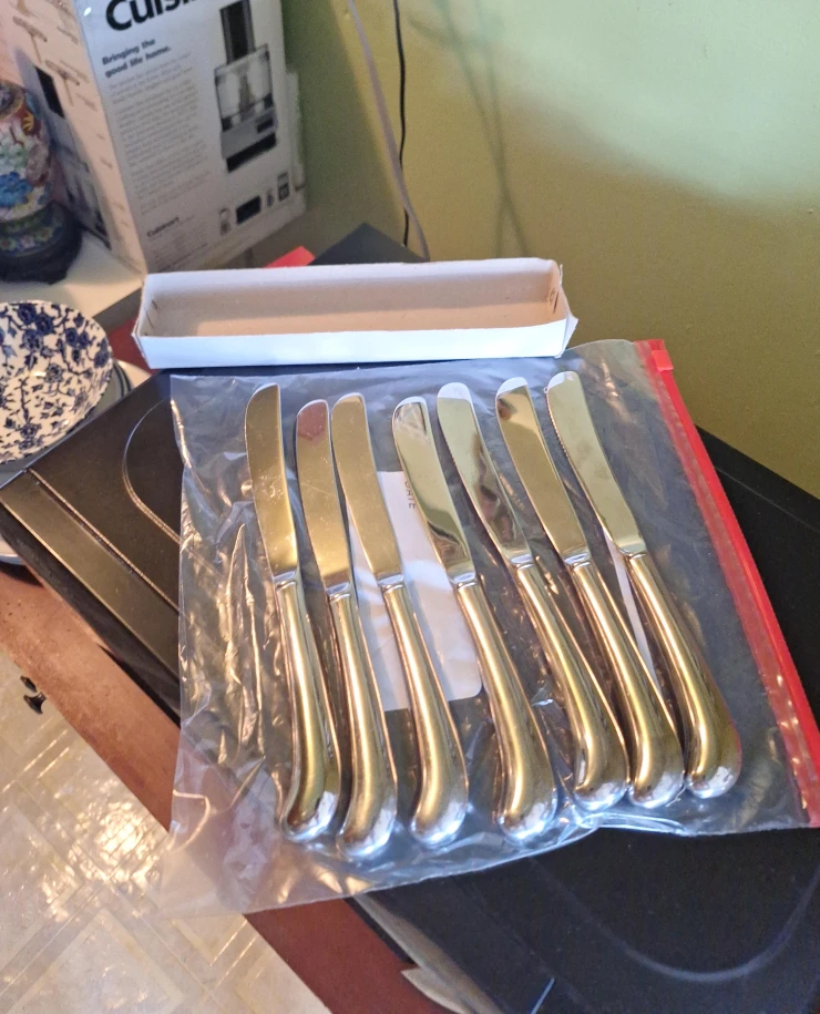 Set of 7 Stainless Steel Butter Knives