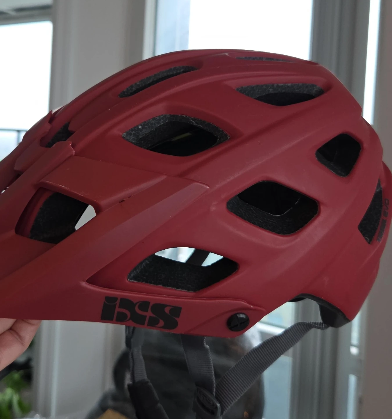 iXS Trail Evo Mountain Bike Helmet - Red - S/M