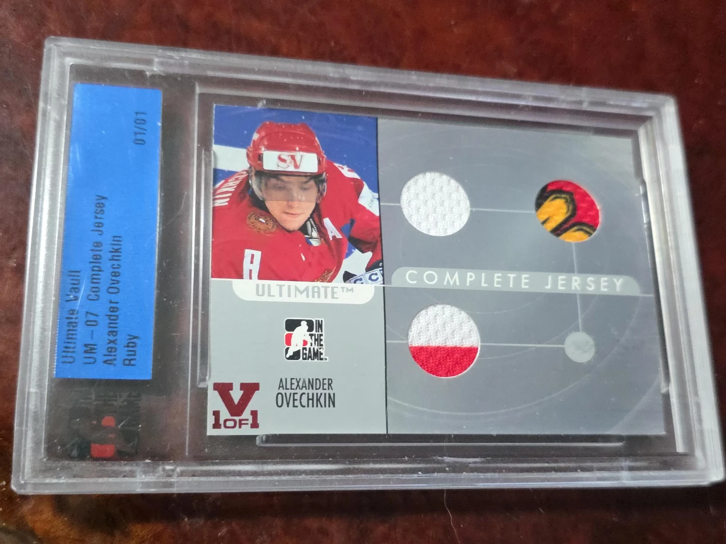 In The Game Alexander Ovechkin UM-07 Complete Jersey Ruby 1 of 1