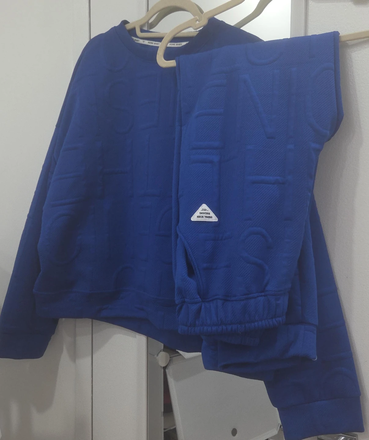 Blue Sweatshirt and Pants Set