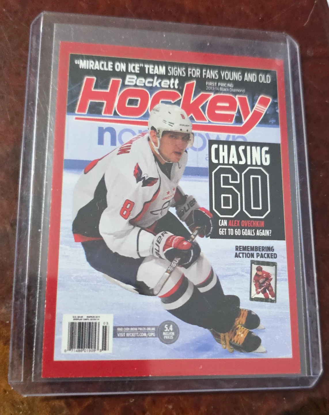 Beckett Hockey Magazine 2013-14 Alex Ovechkin Chasing 60
