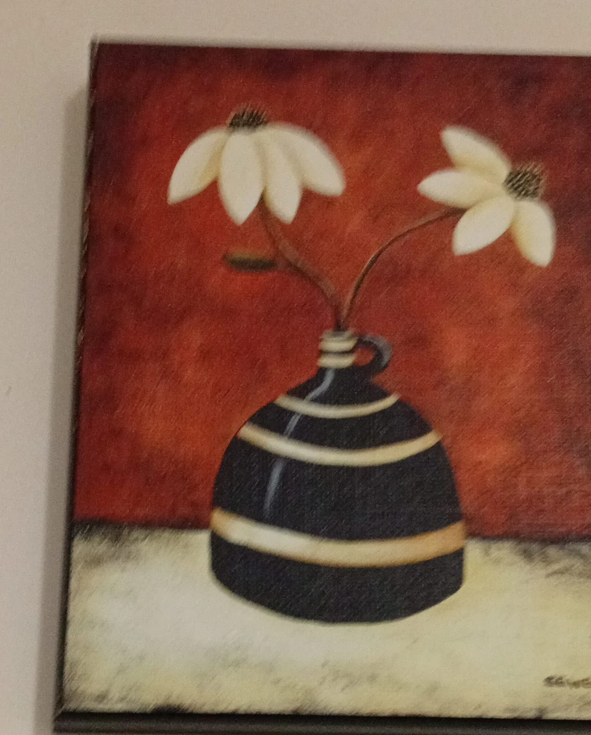 Framed Artwork - Flowers in Vase