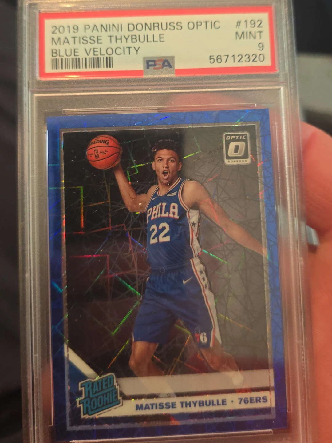 2019 Panini Donruss Optic Matisse Thybulle Blue Velocity RC #192