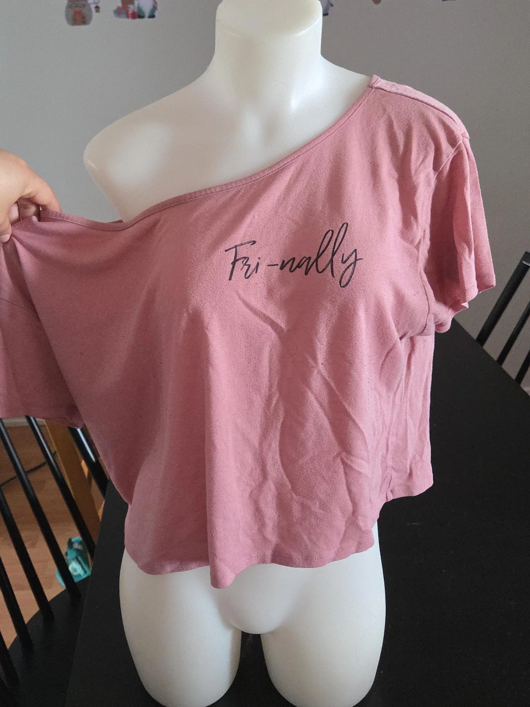 Pink "Fri-nally" Crop Top