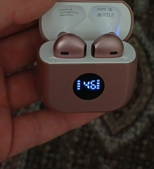 Zakotu Rose Gold Wireless Earbuds with Charging Case