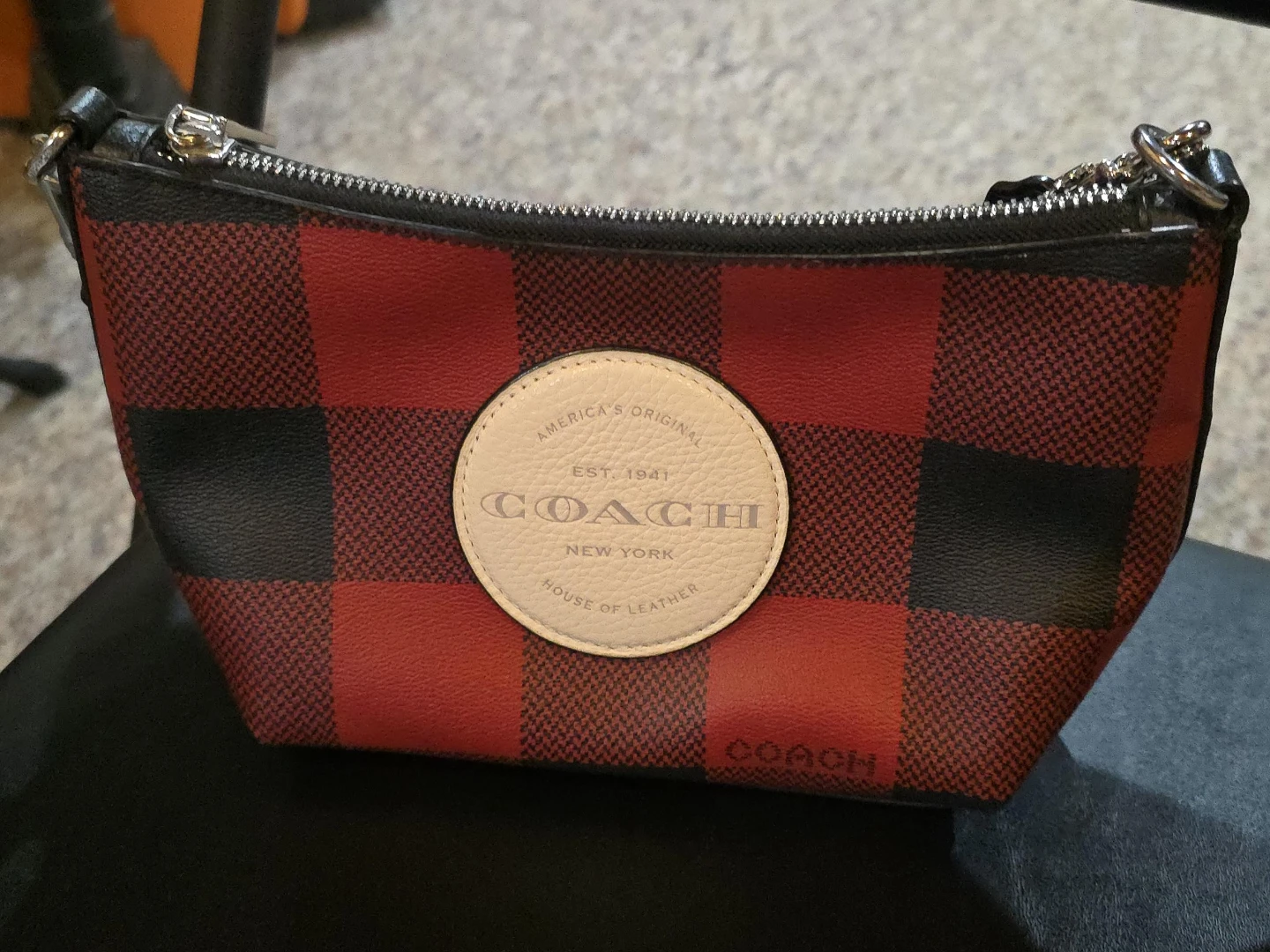 Small Coach Buffalo Plaid Bag