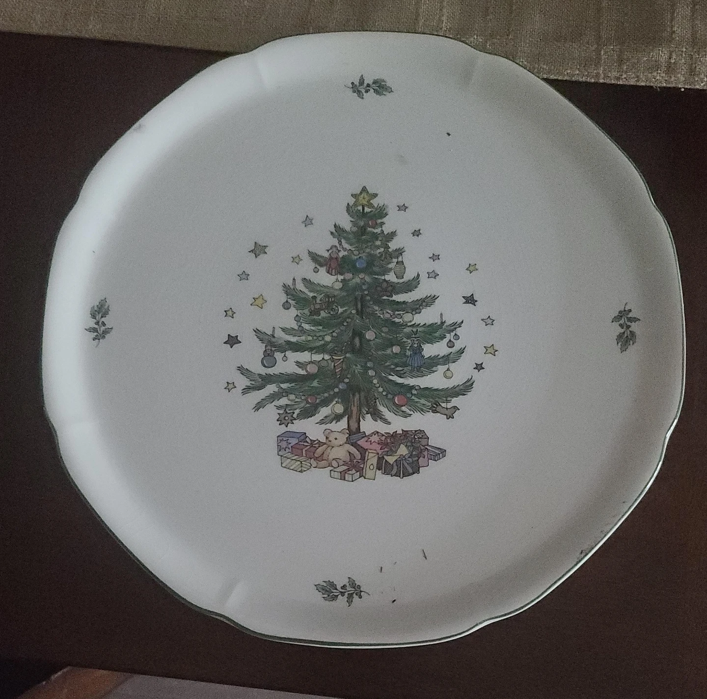 Nikko Christmas Tree Serving Platter