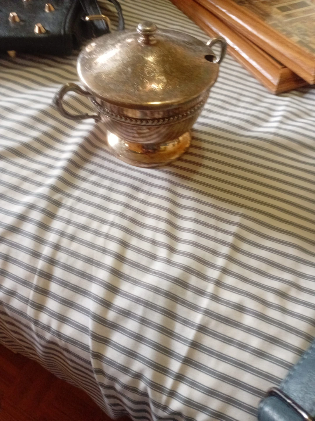 Vintage Silver Sugar Bowl with Lid