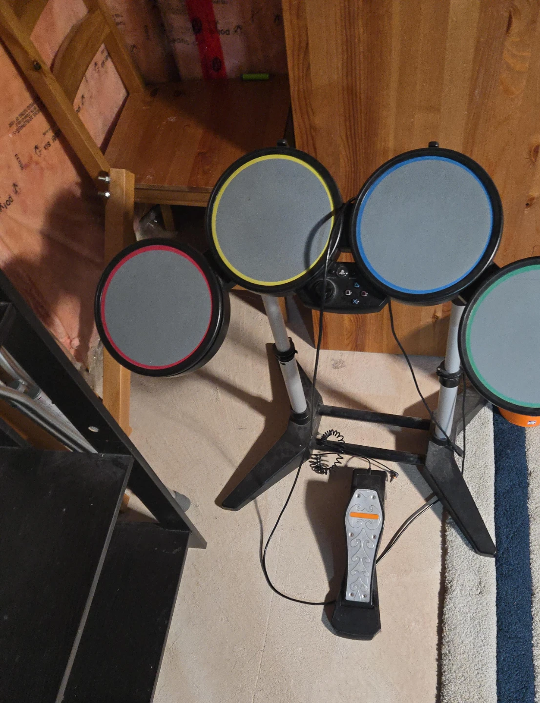 Rock Band Drum Set with Foot Pedal – $100
