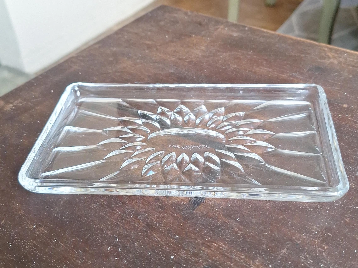 Clear Embossed Glass Tray