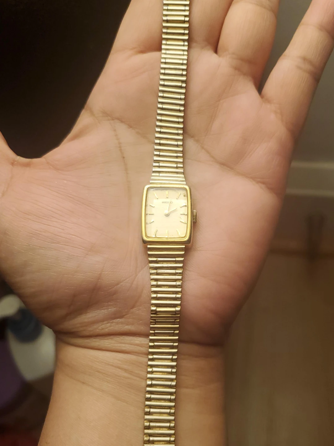 Seiko Women's Gold Tone Square Watch