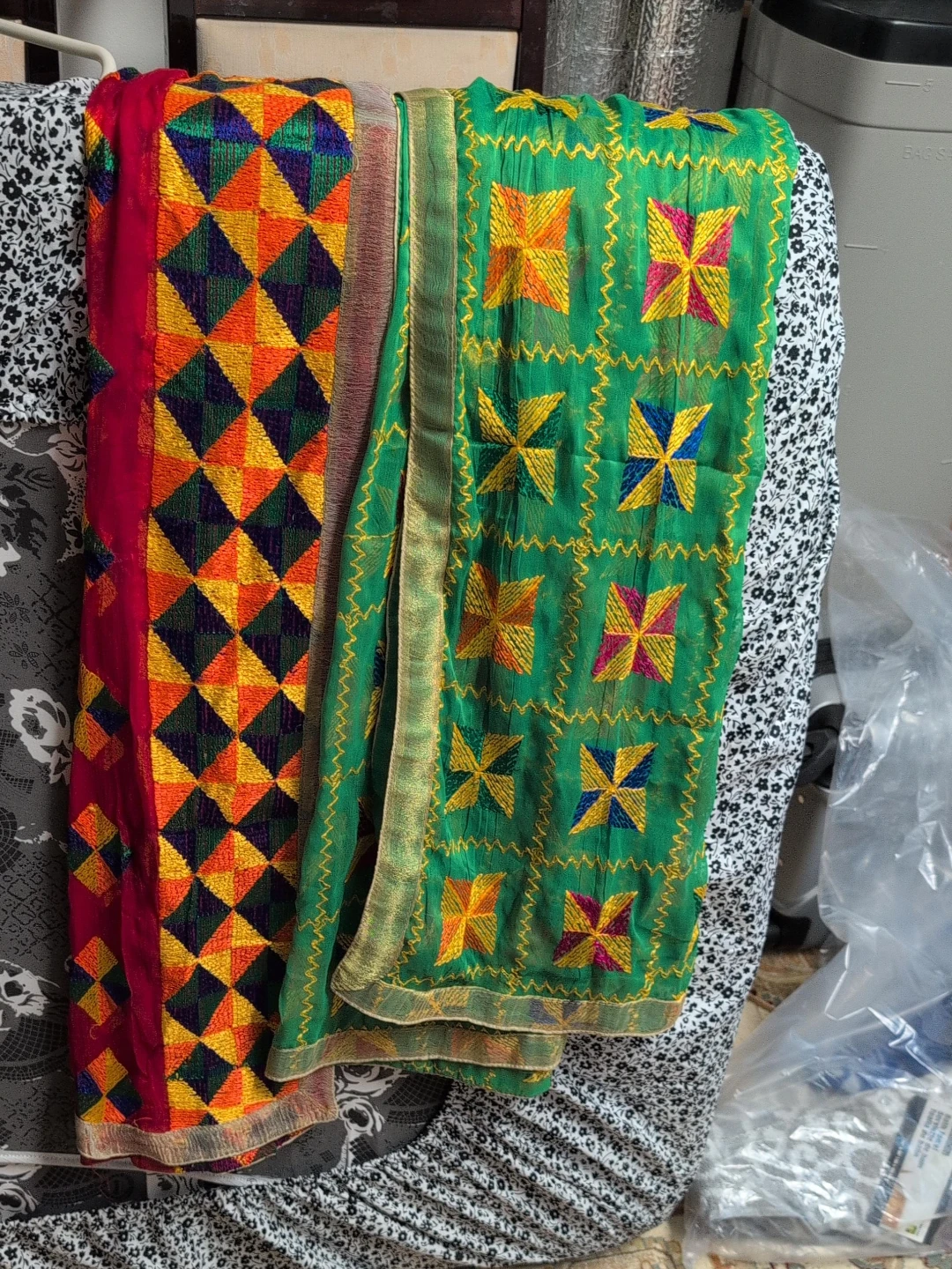 Embroidered Dupatta Set