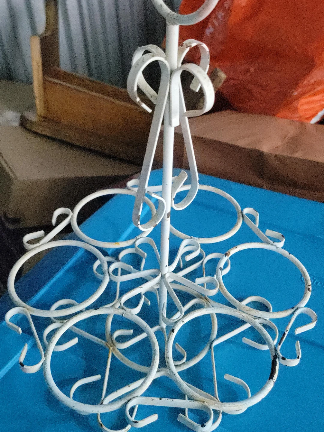 White Metal Cupcake Stand Tiered Display