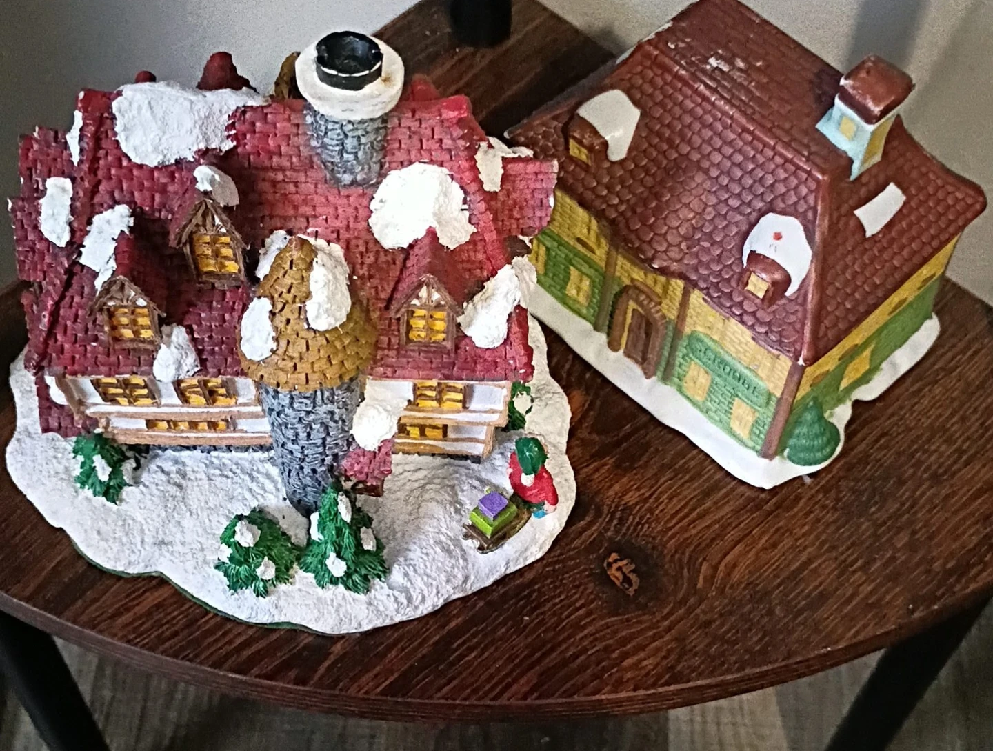 Set of 2 Christmas Village Houses