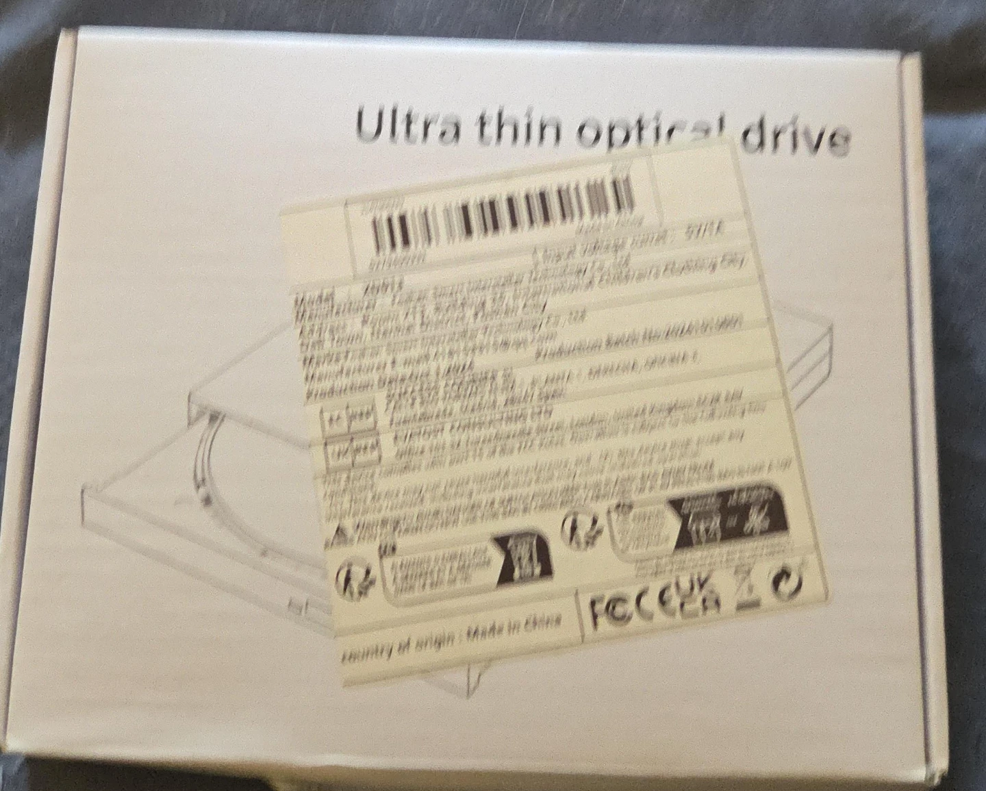 Ultra thin optical drive
