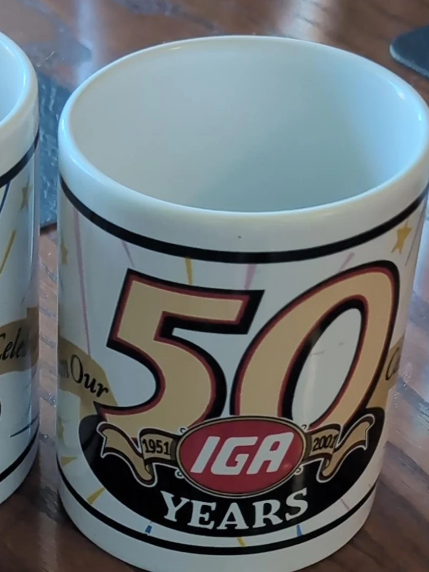 IGA 50 Years Commemorative Mug