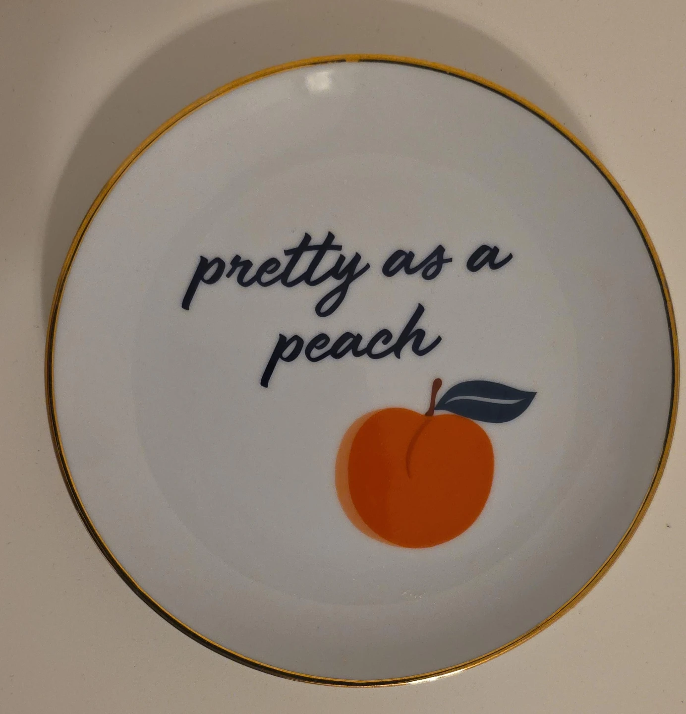 Draper James "Pretty as a Peach" Round Trinket Tray